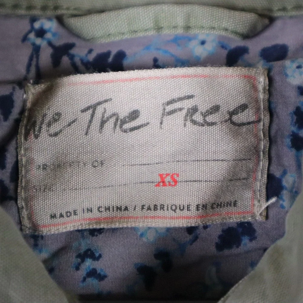 Free People We The Free‎ Apollo Oversized Jacket Military Army Cargo XS 18.5x33